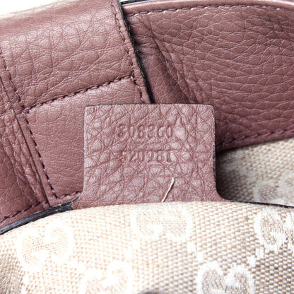 Gucci Pebbled Calfskin Small Diana Bamboo Top Handle Tote Pink Tan 10 of 14