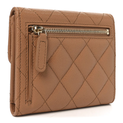 Chanel Caviar Quilted Compact Flap Wallet Brown 3 of 9
