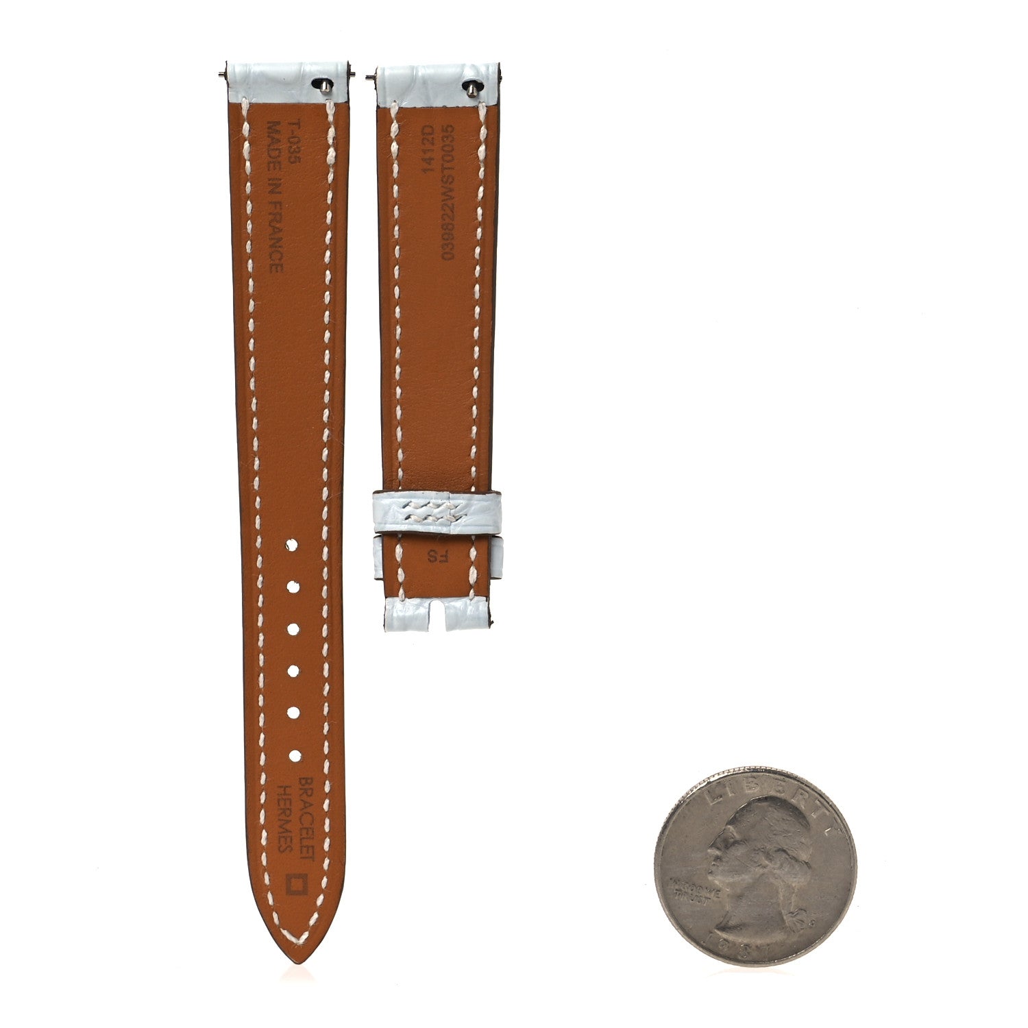 Hermes Matte Alligator 21mm Heure H Hour Watch Strap Bleu Brum 2 of 7