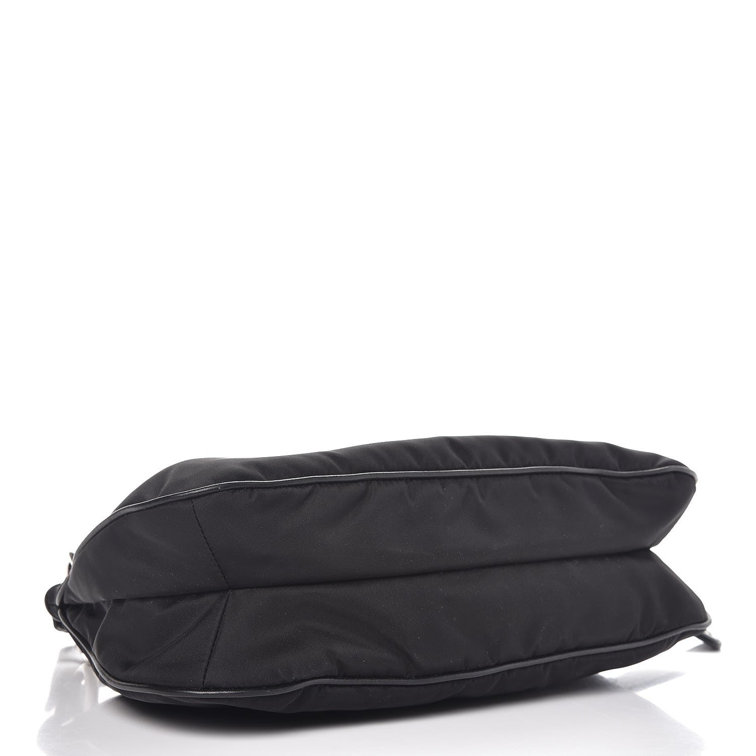 Prada Tessuto Nylon Soft Calfskin Shoulder Bag Nero Black 4 of 7