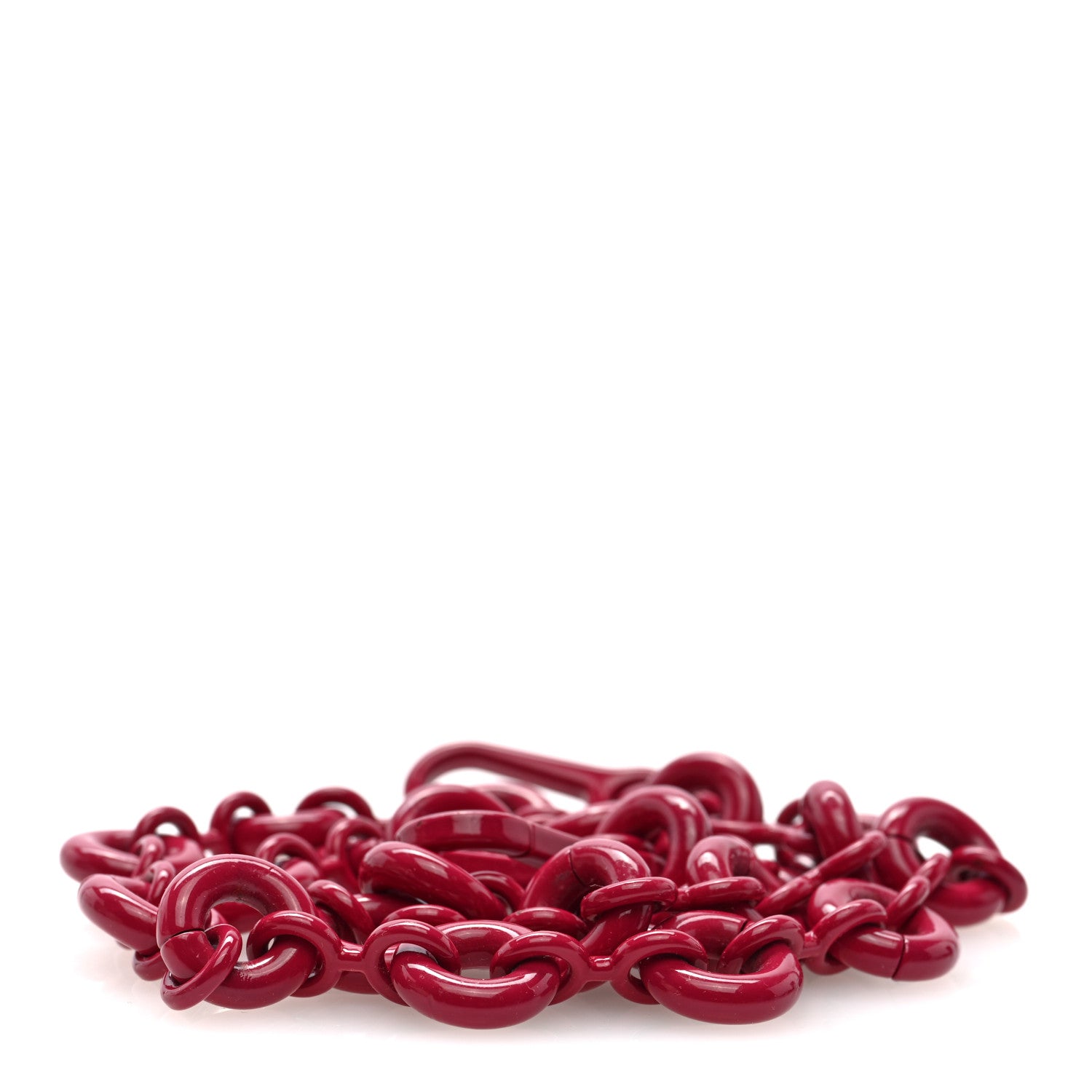 Loewe Brass Monochrome Donut Chain Shoulder Strap Ruby Red Glaze 2 of 3