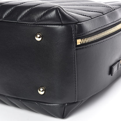 Chanel Lambskin Chevron Quilted Small Trendy CC Bowling Bag Black 10 of 14