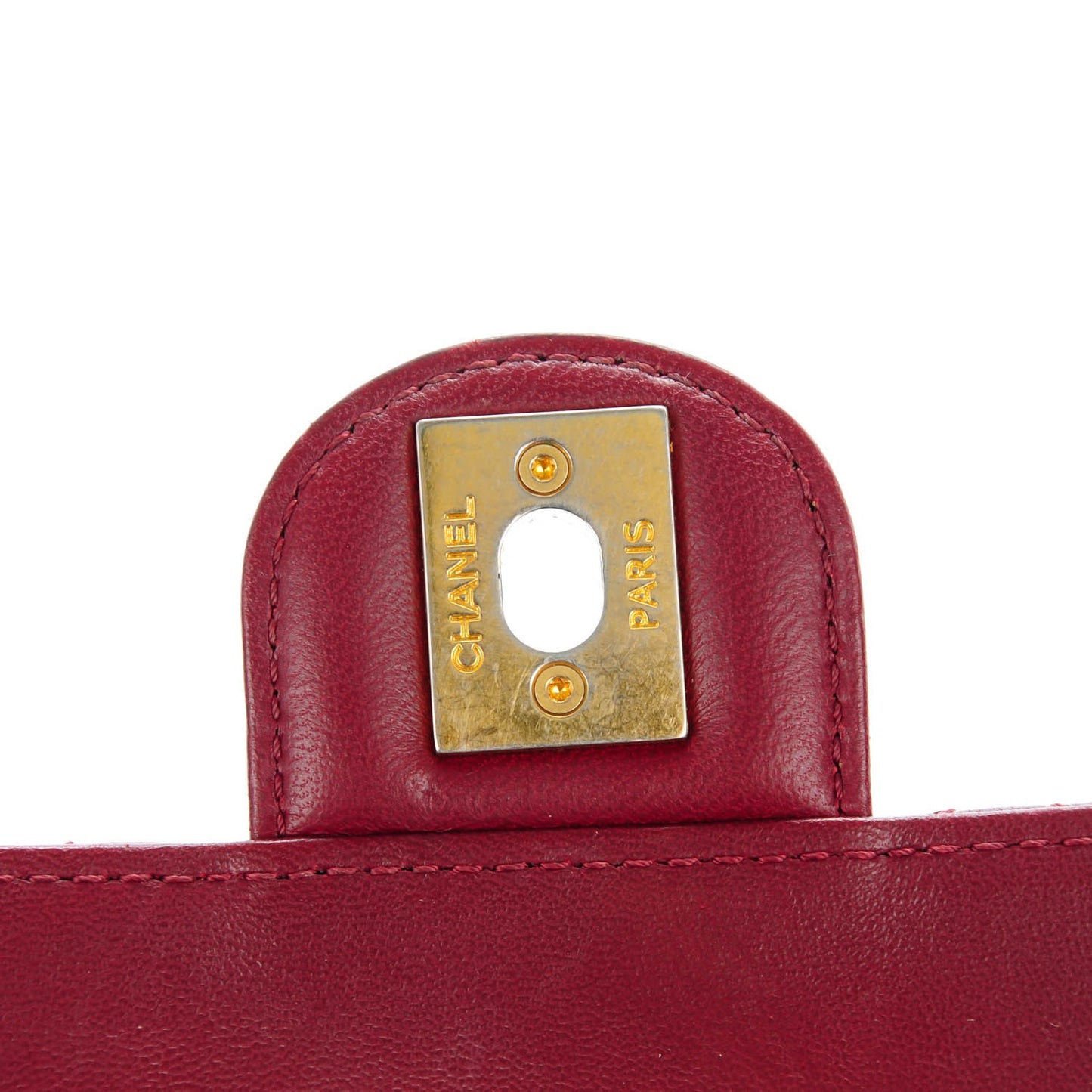 Lambskin Quilted Medium Crossing Times Flap Red