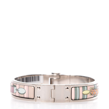 Hermes Enamel Printed Narrow Colliers De Chiens Hinged Bracelet S Candeur 3 of 4