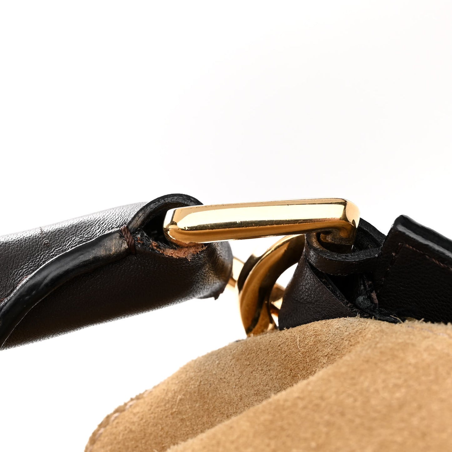 Suede Medium Puzzle Bag Gold