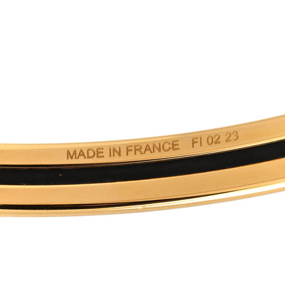 Hermes Printed Enamel Extra Narrow OP'H Bracelet 62 Jaune D'Or White 5 of 6