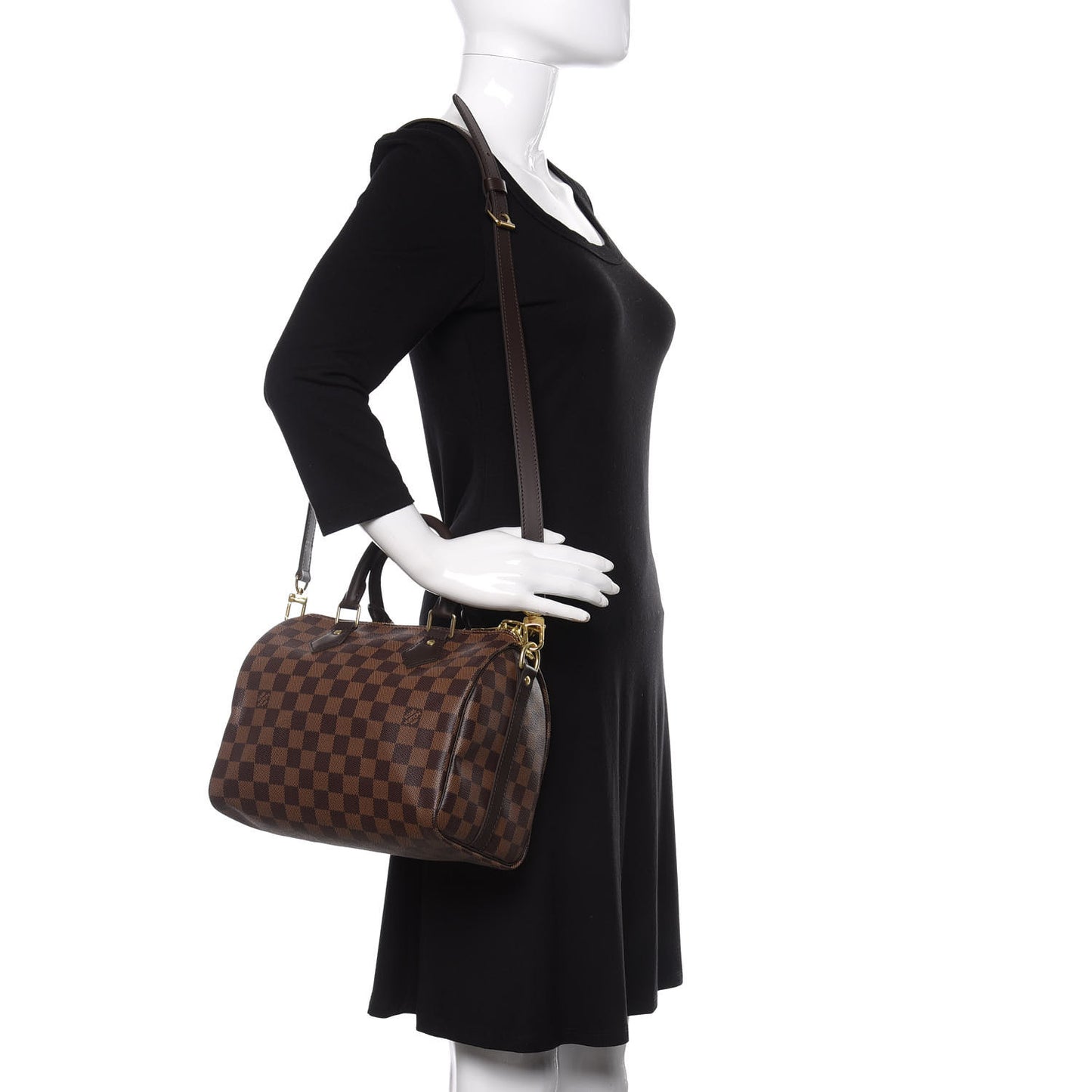 Damier Ebene Speedy Bandouliere 25