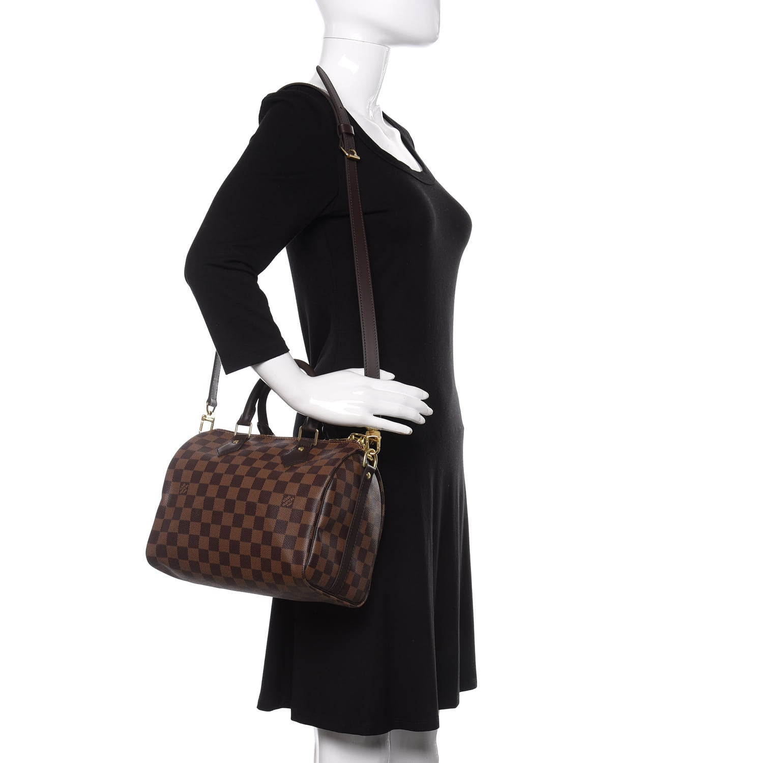 Louis Vuitton Damier Ebene Speedy Bandouliere 25 2 of 11