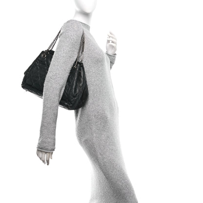 Chanel Lambskin Cells Accordion Tote Black 2 of 10