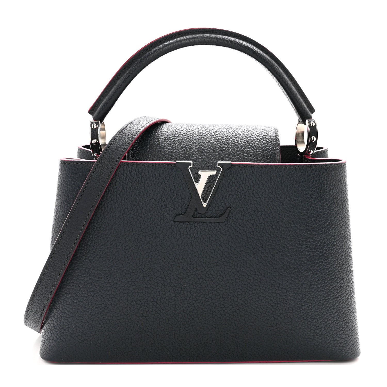 Louis Vuitton Taurillon Capucines PM Cobalt Fuchsia 1 of 12