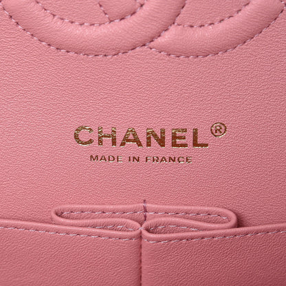 Chanel Caviar Chevron Quilted Medium Double Flap Pink 6 of 18