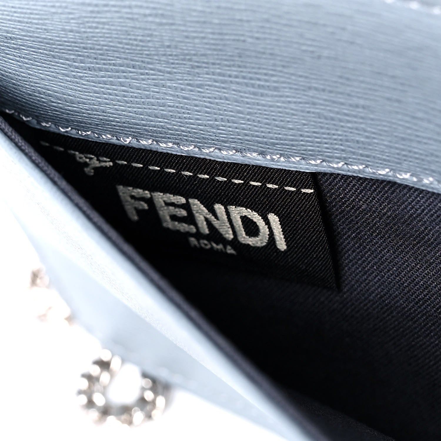 Fendi Vitello Elite Studded Hypnoteyes Tube Wallet On Chain Polvere Multicolor 6 of 17