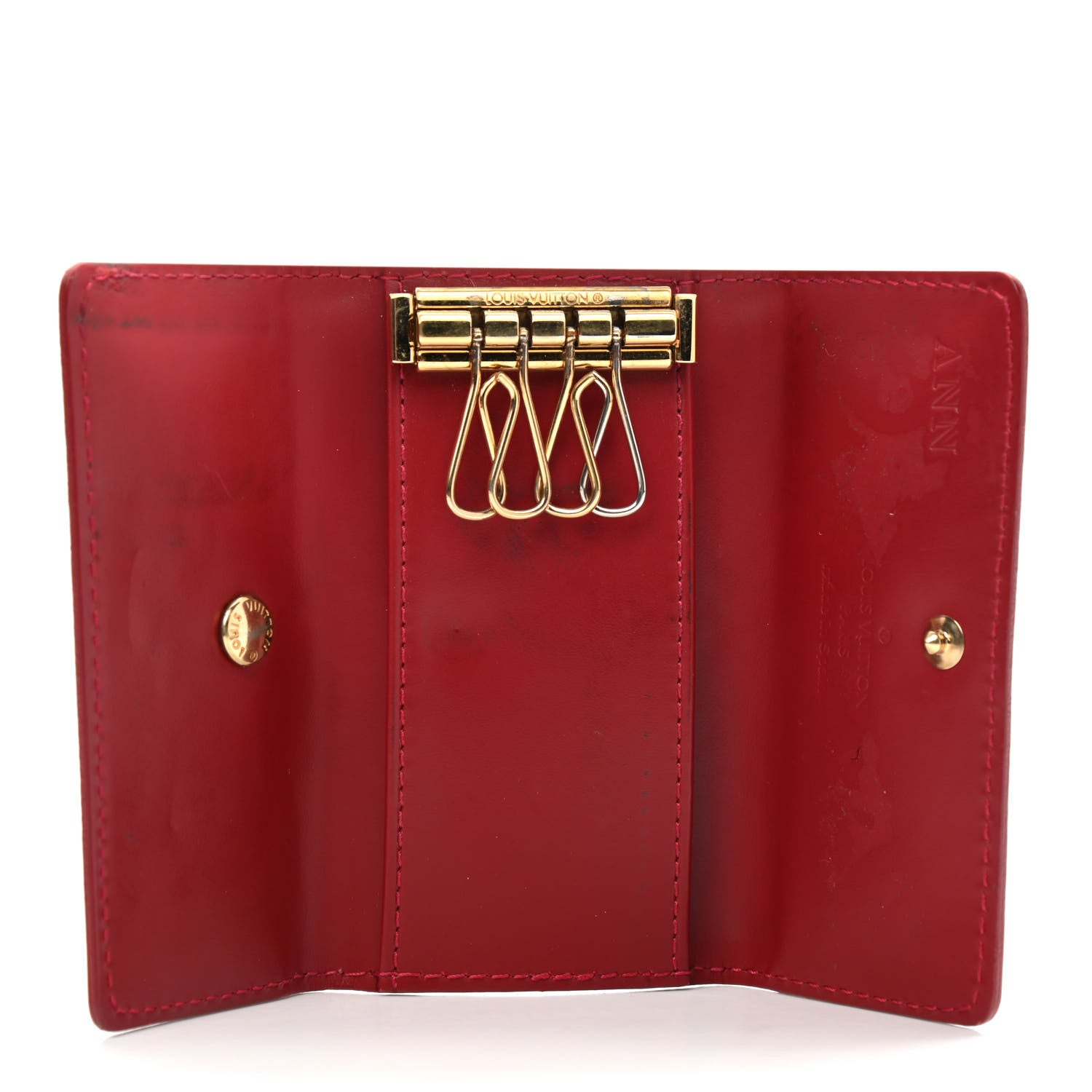 Louis Vuitton Vernis Multicles 4 Key Holder Pomme D'Amour 5 of 12