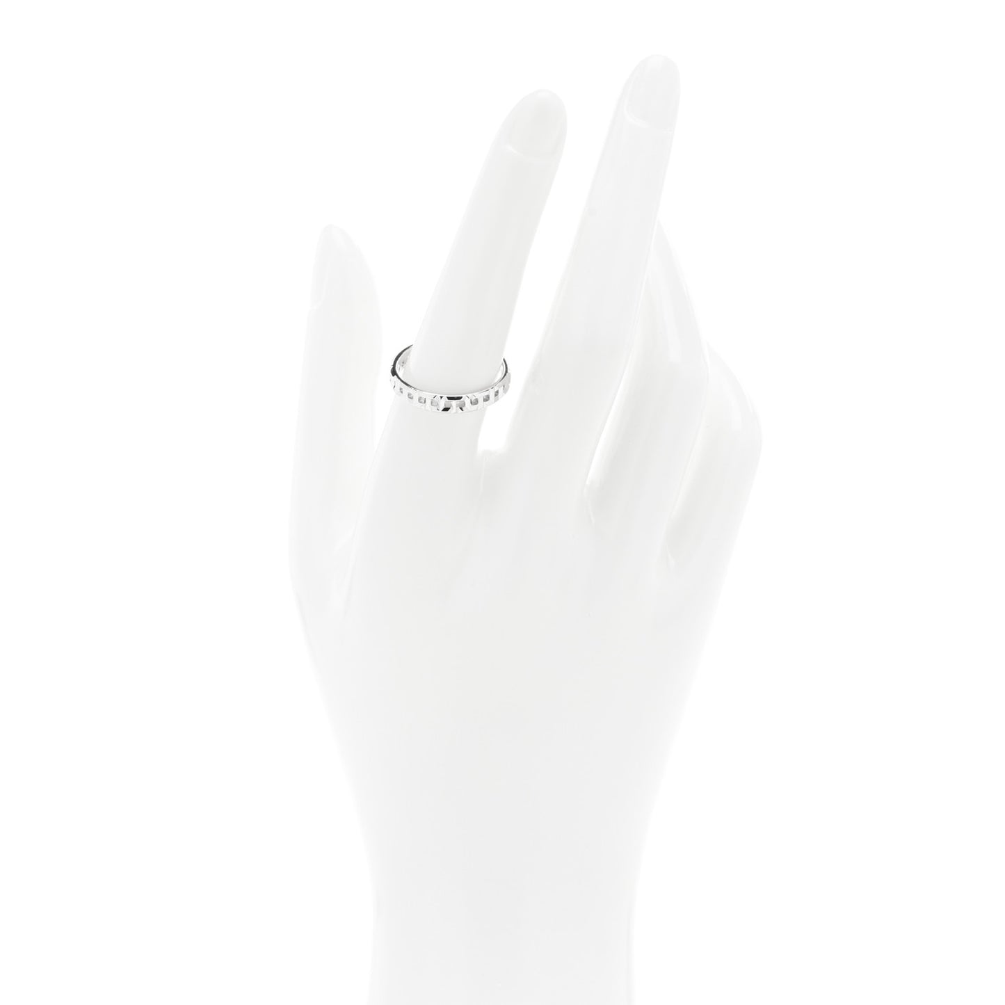 18K White Gold Narrow T True Band Ring 55 7.25