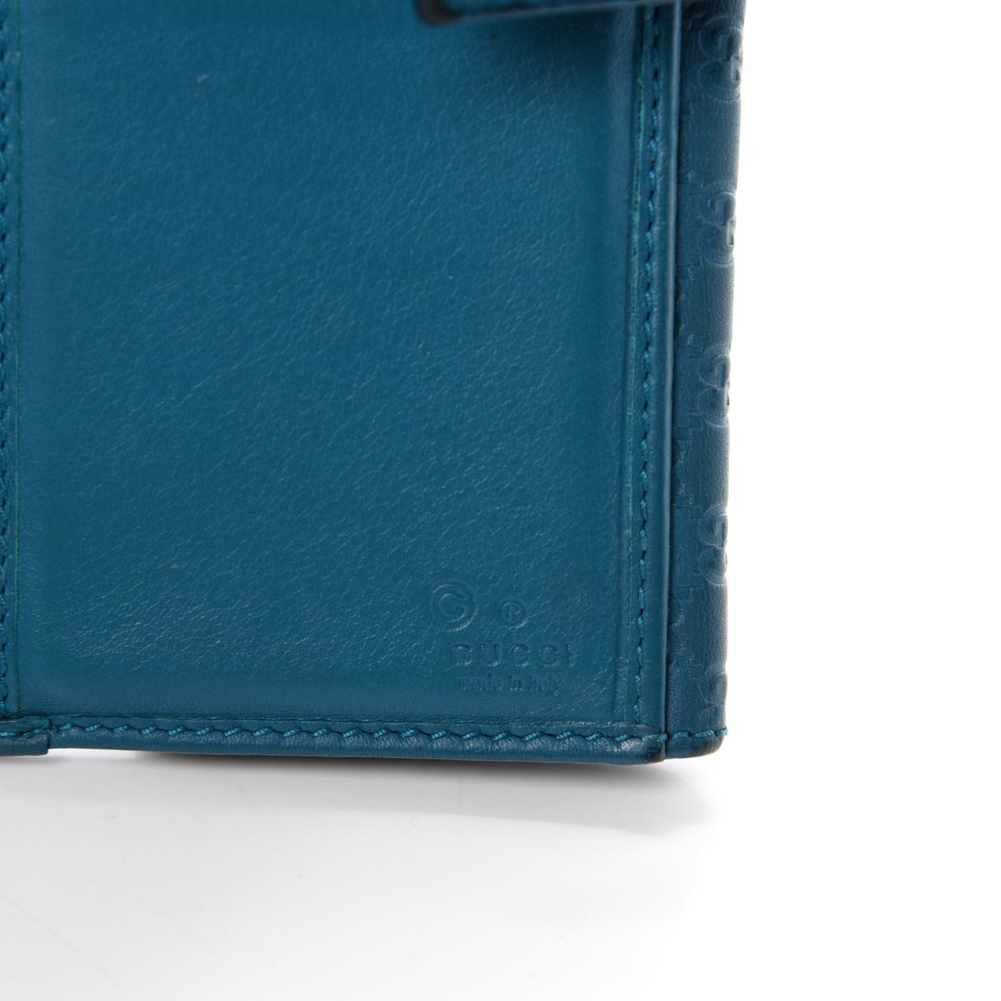 Microguccissima Continental Flap Wallet Deep Cobalt