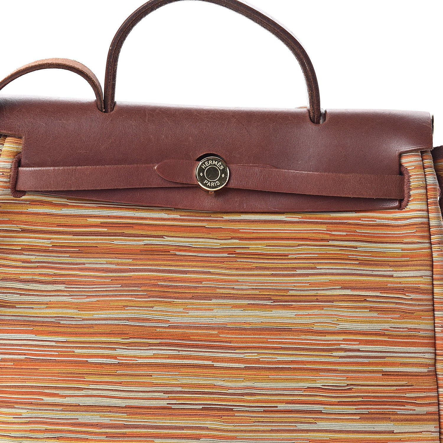 Hermes Barenia Vibrato Herbag 30 PM Orange 6 of 10
