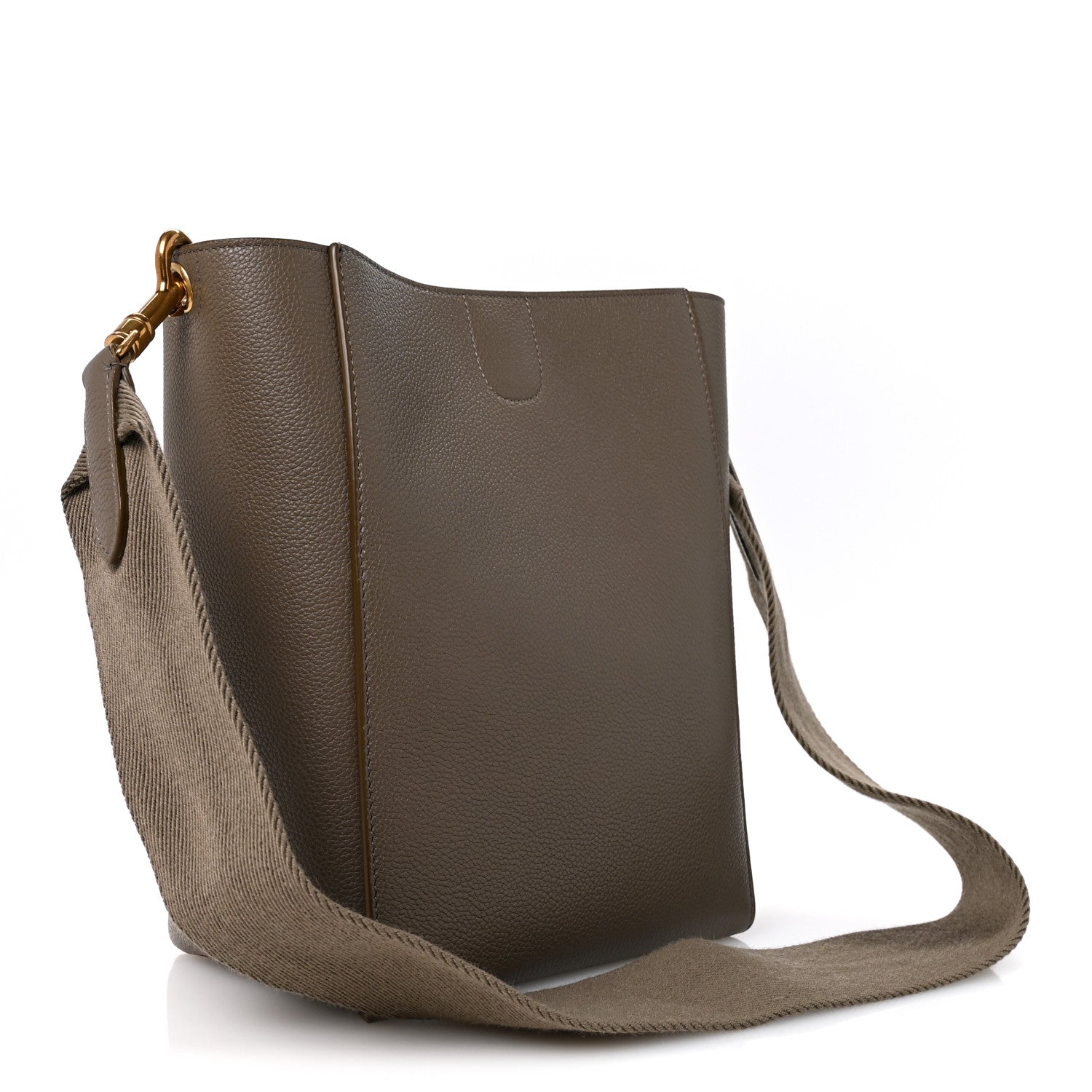 Celine Soft Grained Calfskin Small Sangle Bucket Bag Taupe 3 of 11
