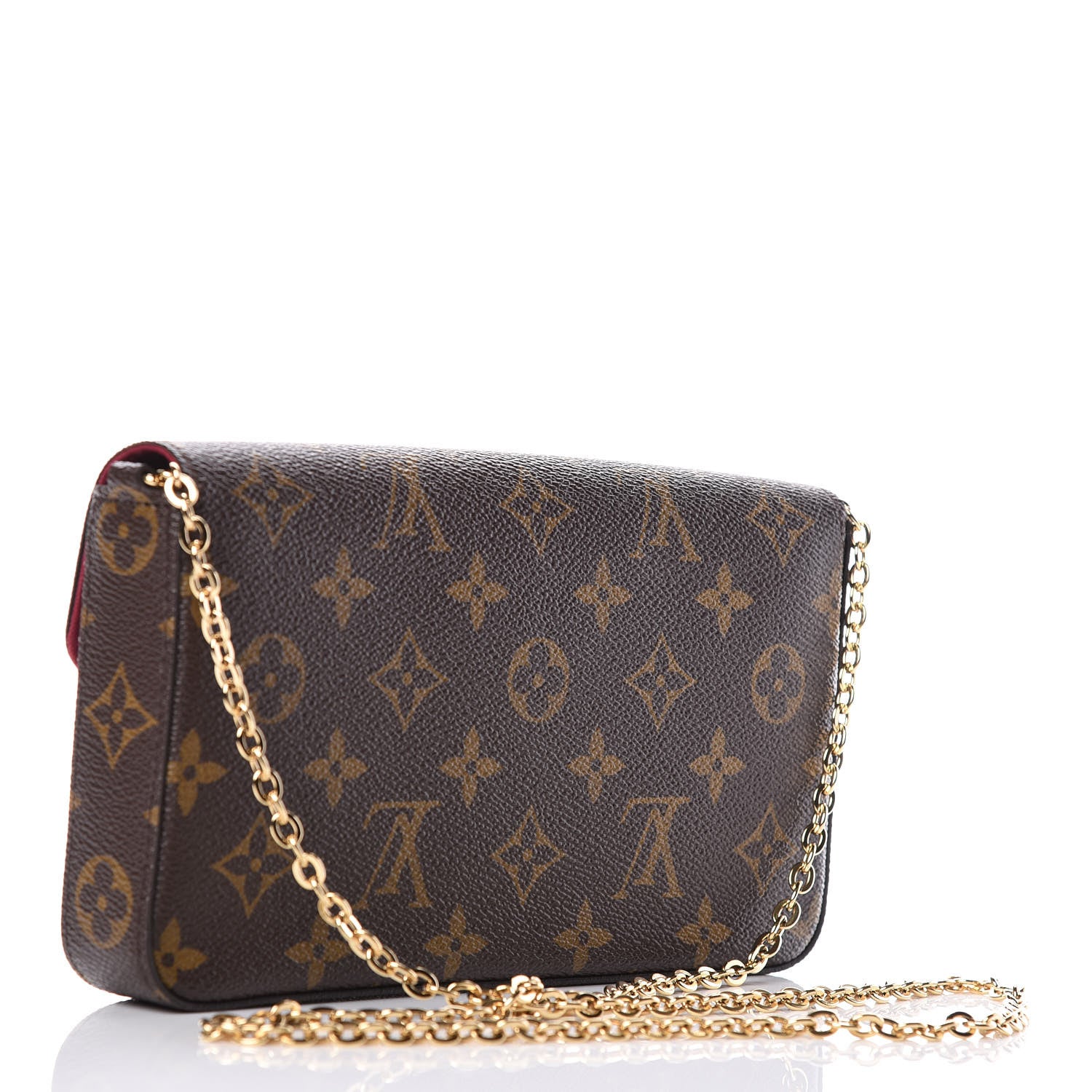 Louis Vuitton Monogram Pochette Felicie Chain Wallet Fuchsia 6 of 23