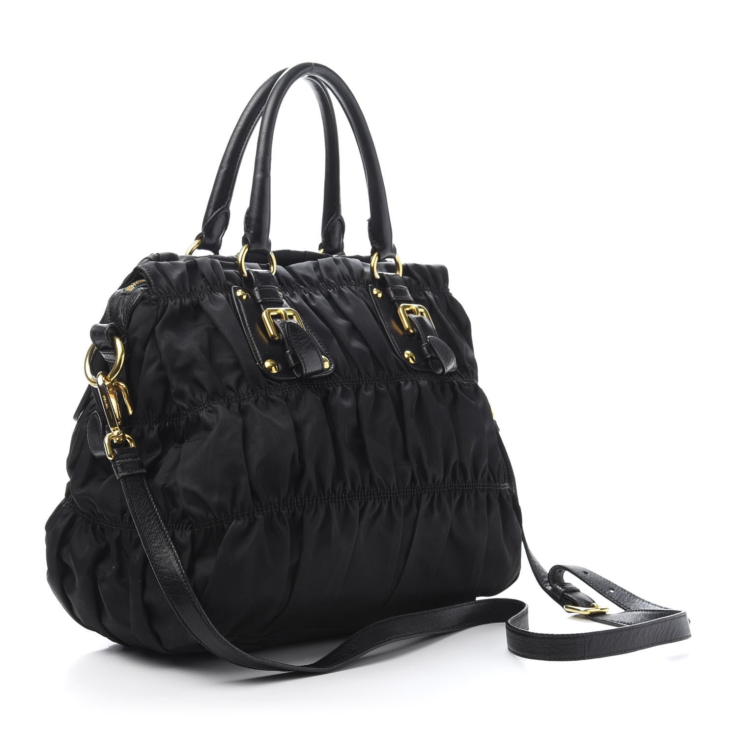 Prada Tessuto Nylon Gaufre Tote Black 4 of 16