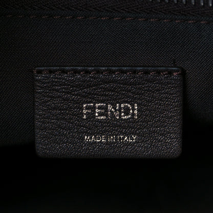 Fendi Vitello King Logo Embossed Medium By The Way Boston Bag Cuoio 6 of 10