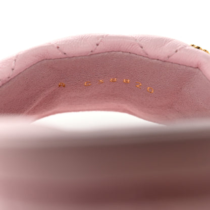 Chanel Lambskin Quilted Textured CC Mules 39.5 Light Pink 7 of 10
