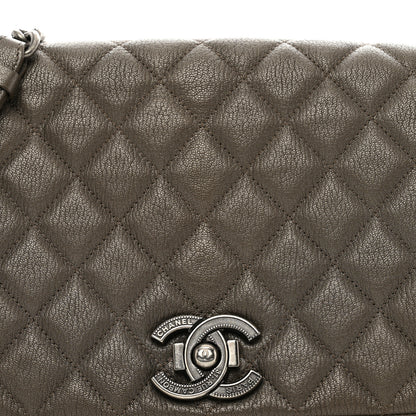 Chanel Metallic Goatskin Large City Rock Flap Silver 5 of 11