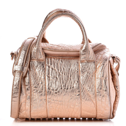 Alexander Wang Metallic Pebbled Lambskin Rockie Rose Gold 1 of 7
