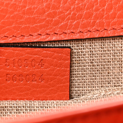 Gucci Dollar Calfskin Small Interlocking G Shoulder Bag Sun Orange 7 of 10