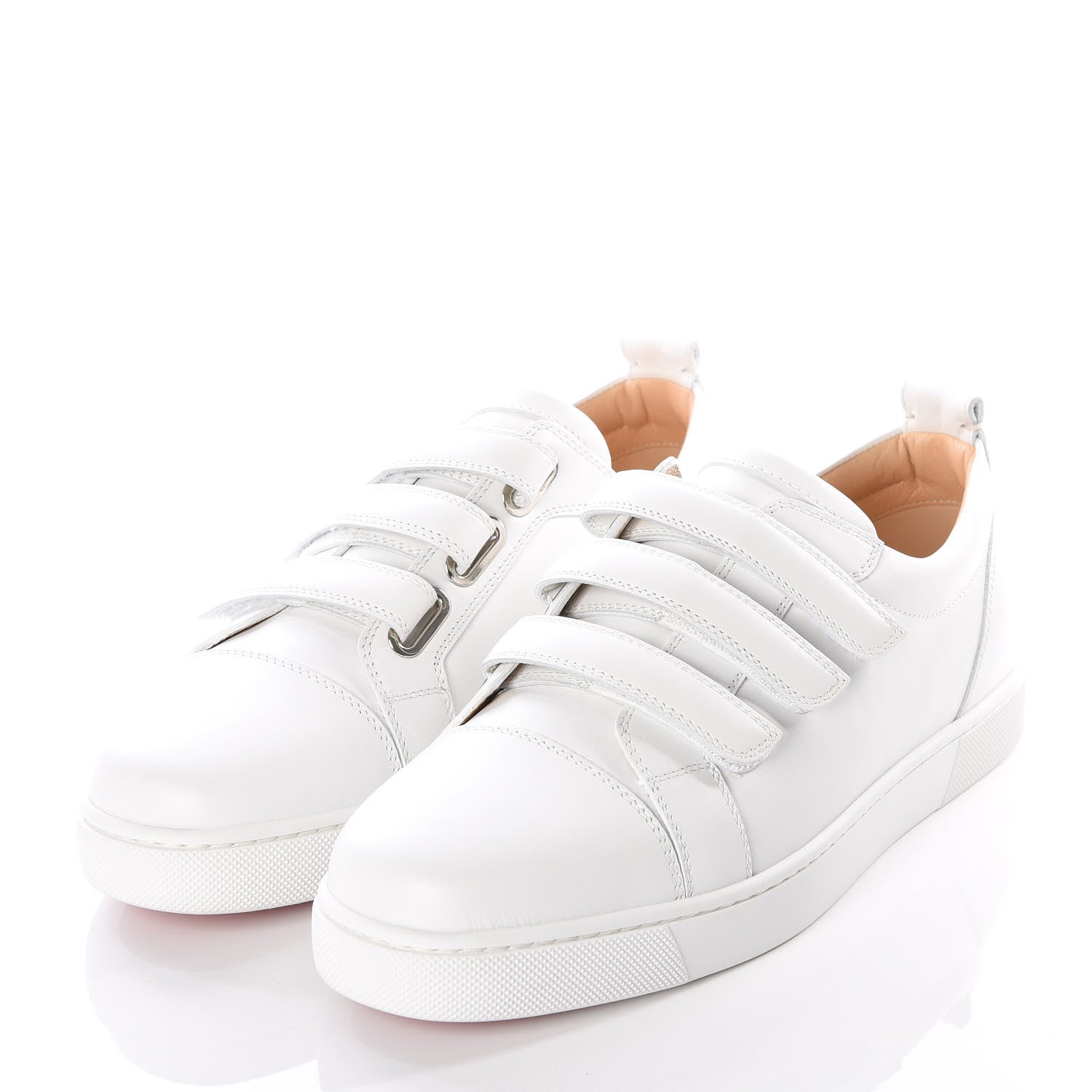 Christian Louboutin Calfskin Kiddo Donna Flat Sneakers 39.5 Bianco 2 of 9