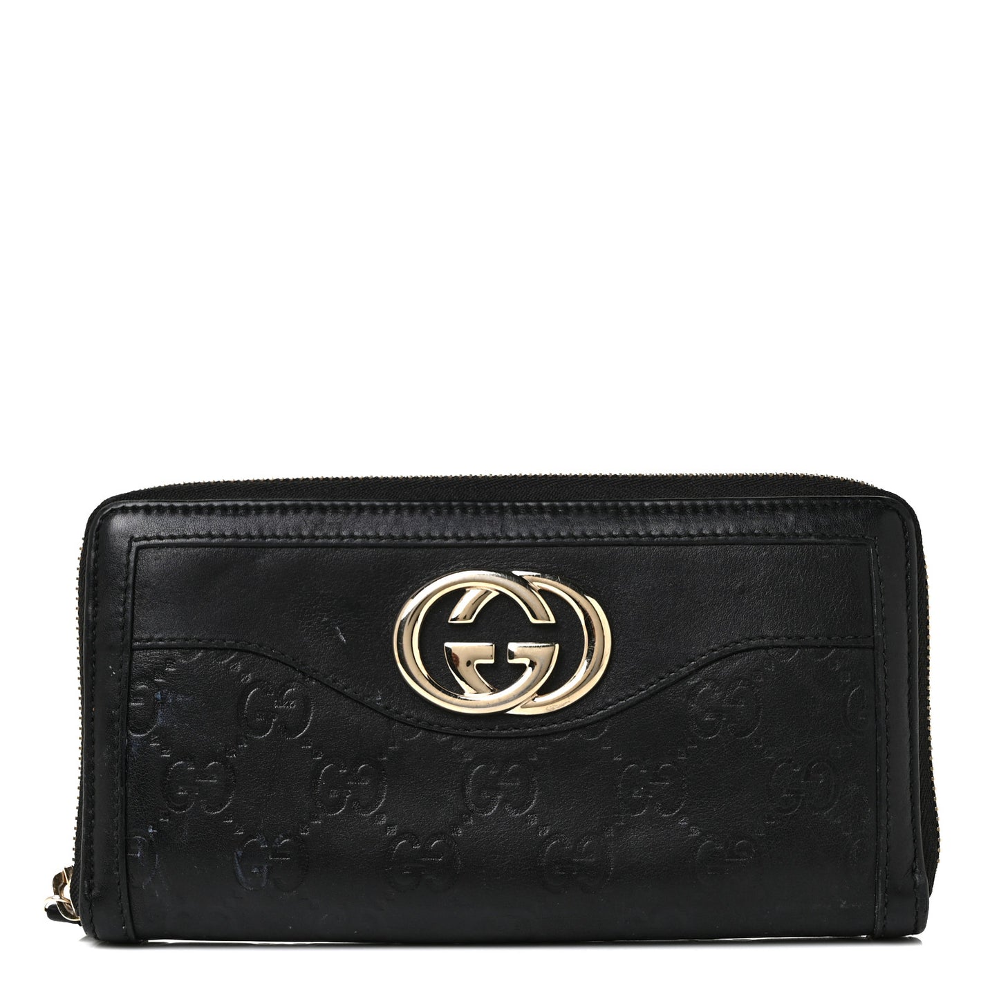 Guccissima Sukey Zip Around Wallet Black