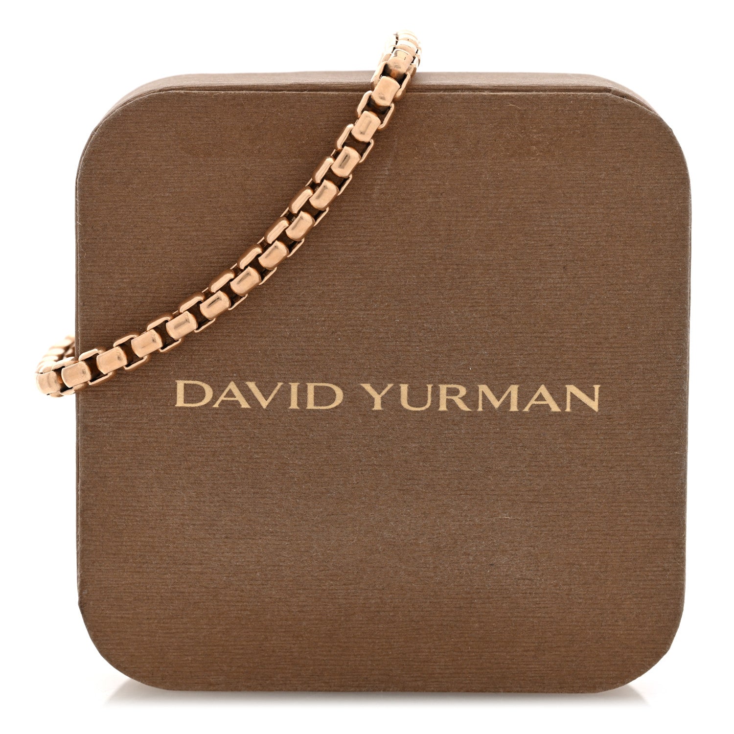 David Yurman 18K Rose Gold 5mm Box Chain Bracelet 4 of 4
