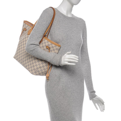 Louis Vuitton Damier Azur Neo Neverfull MM Rose Ballerine 2 of 6