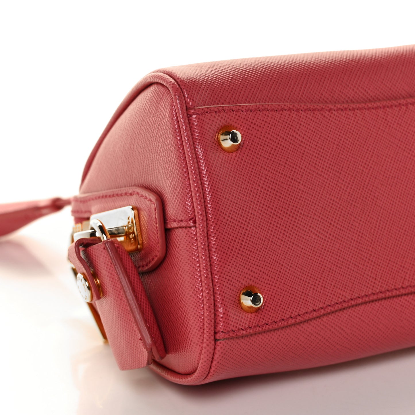 Saffiano Lux Mini Convertible Bowler Fuoco