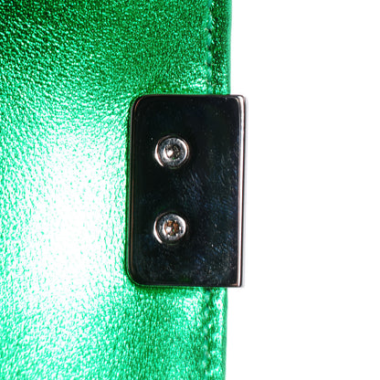 Chanel Metallic Patent Calfskin Medium Boy Flap Green 8 of 9