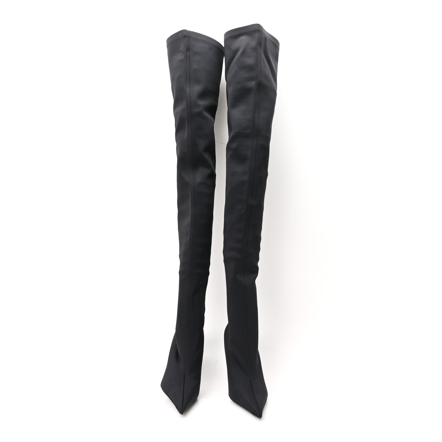 Balenciaga Spandex Pointed Toe Knife Thigh High Boots 39 Black 2 of 7