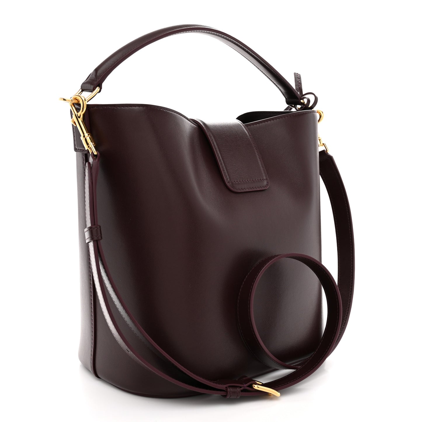 Smooth Calfskin Triomphe Medium Louise Bag Deep Burgundy