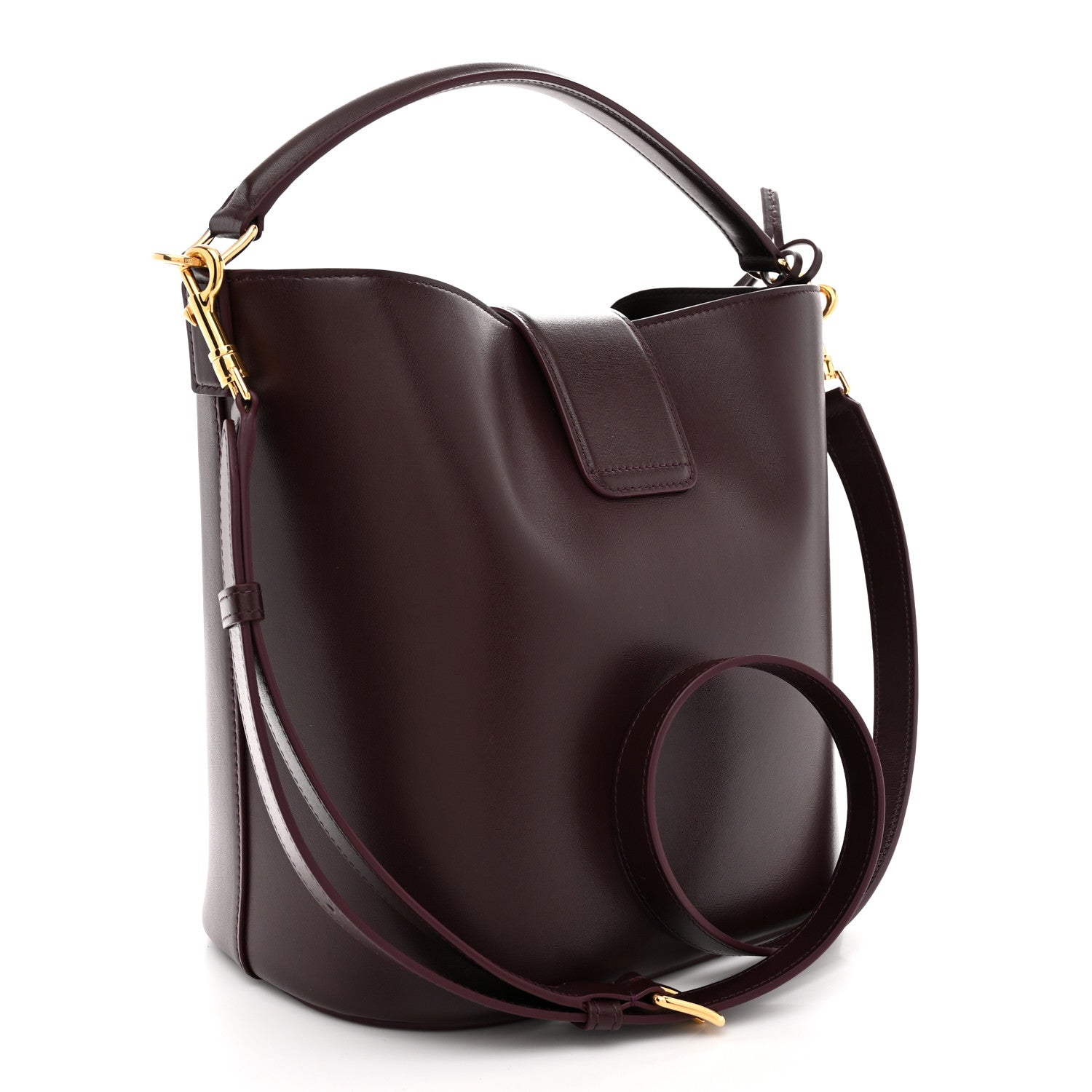 Celine Smooth Calfskin Triomphe Medium Louise Bag Deep Burgundy 4 of 10