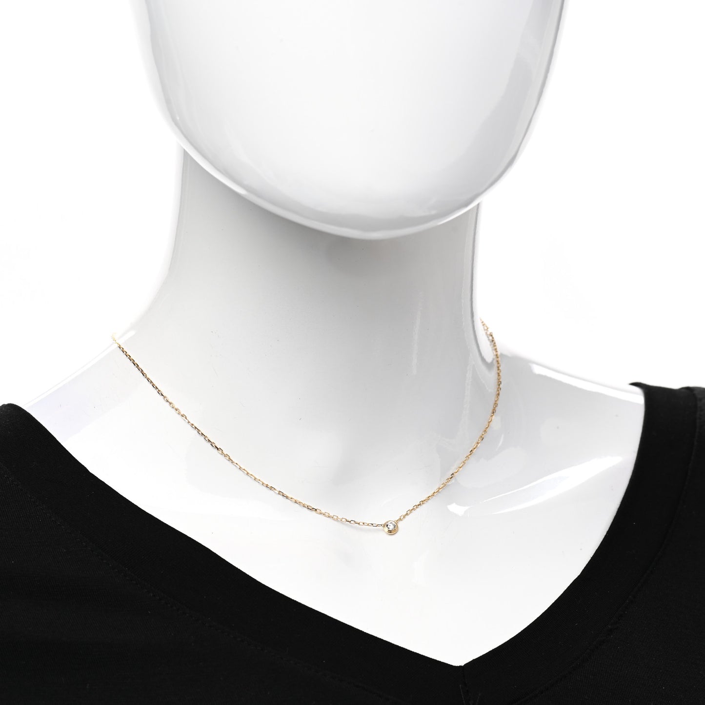 18K Yellow Gold Diamond SM D'Amour Pendant Necklace