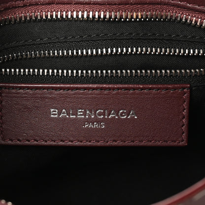 Balenciaga Calfskin Topstitch Classic Silver Hardware Mini City Rouge Lie De Vin 6 of 12
