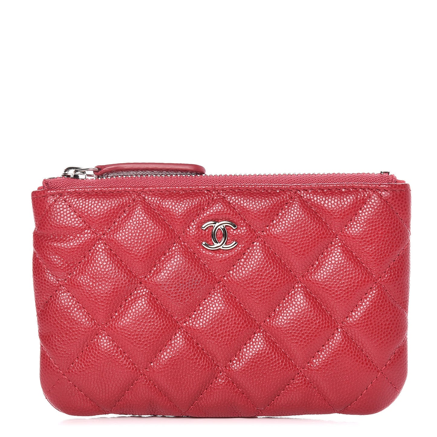 Caviar Quilted Small Cosmetic Case Pink