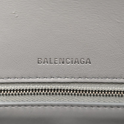 Balenciaga Shiny Calfskin Crocodile Embossed Medium Hourglass Top Handle Bag Balenciaga Grey 6 of 9