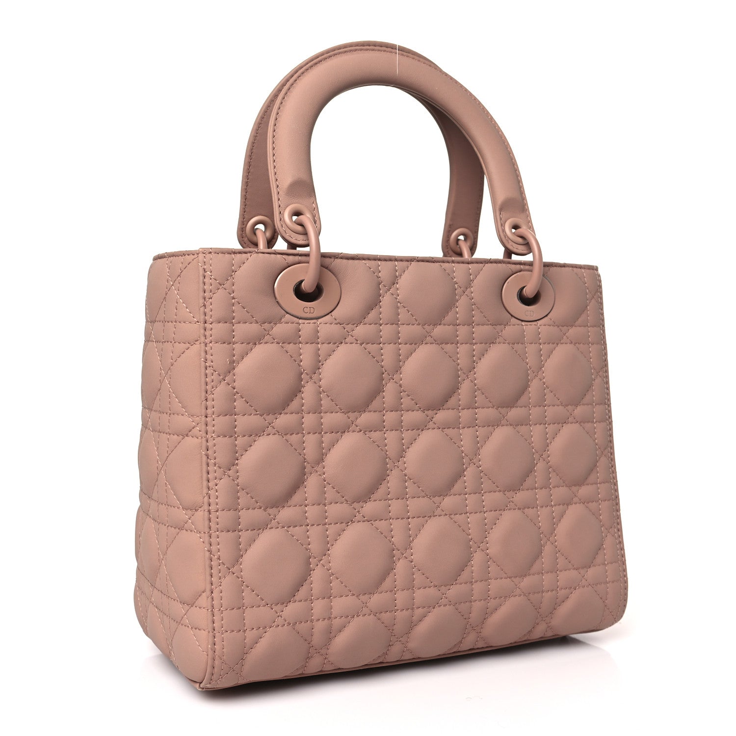 Christian Dior Ultra Matte Calfskin Cannage Medium Lady Dior Beige 3 of 11