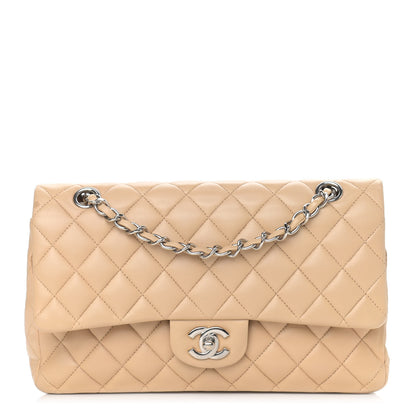 Chanel Lambskin Quilted Medium Double Flap Beige 1 of 16