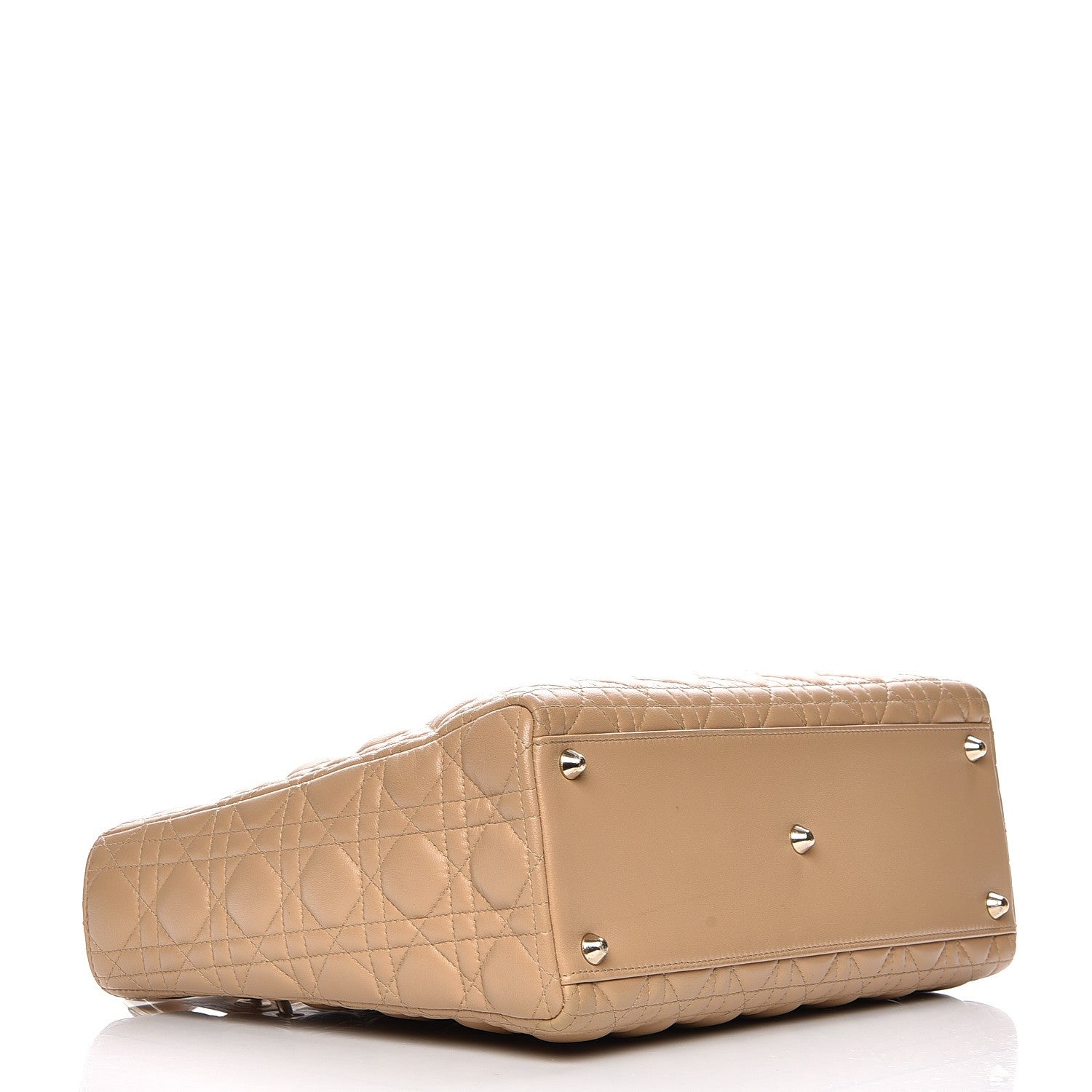Christian Dior Lambskin Cannage Large Lady Dior Beige 5 of 14