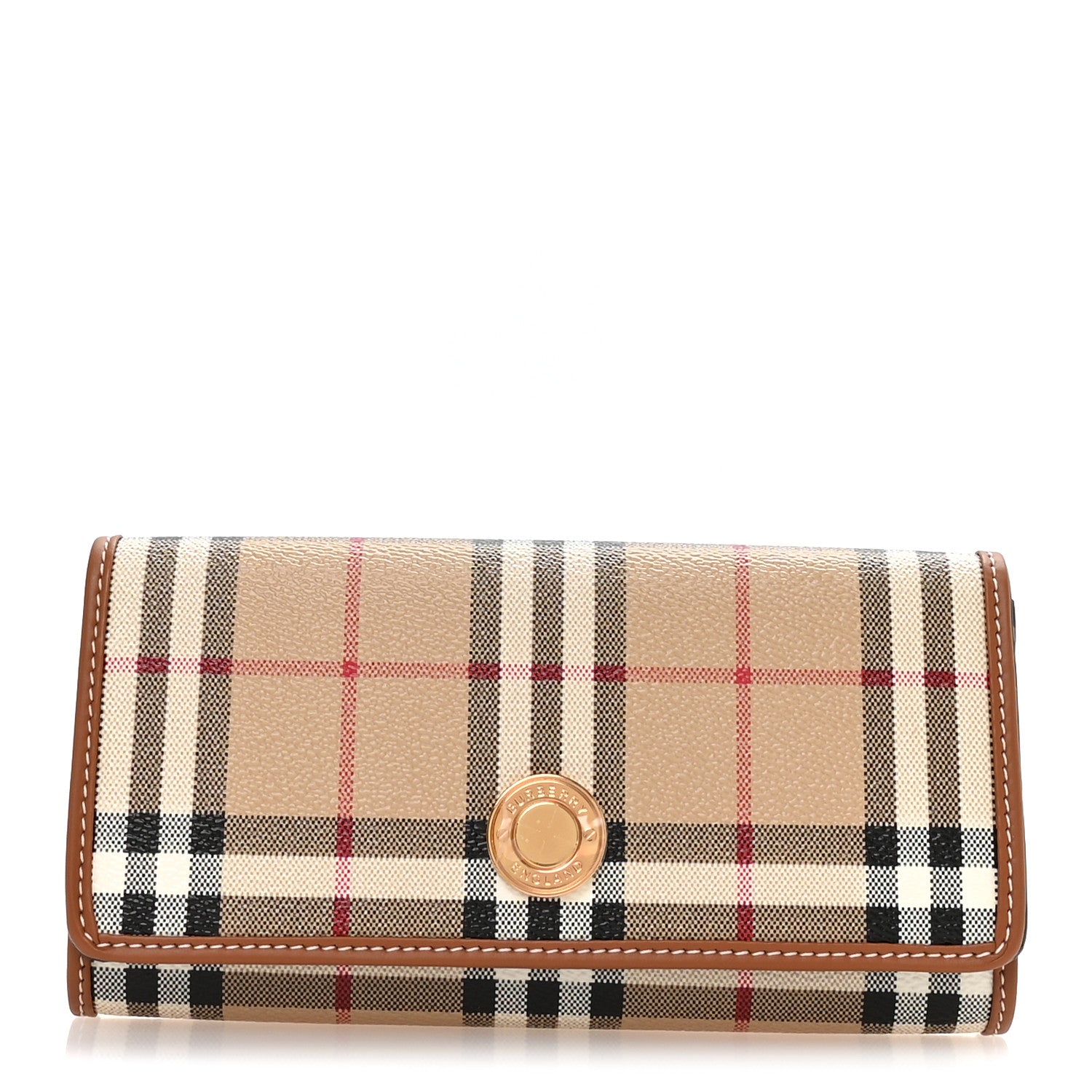 Burberry Halton Vintage Check Continental Wallet Archive Beige 1 of 6