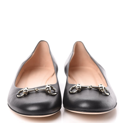 Gucci Calfskin Horsebit Ballerina Flats 40 Black 2 of 12