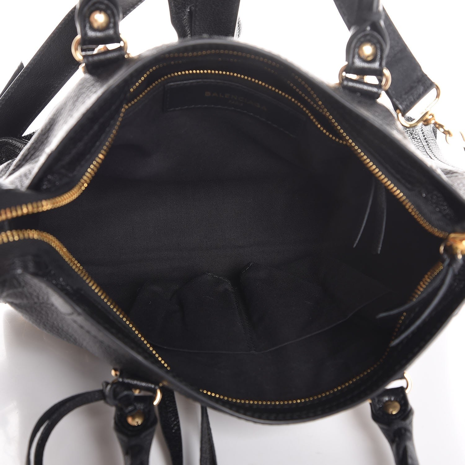 Balenciaga Chevre Gold Metallic Edge Hardware S City Black 5 of 7