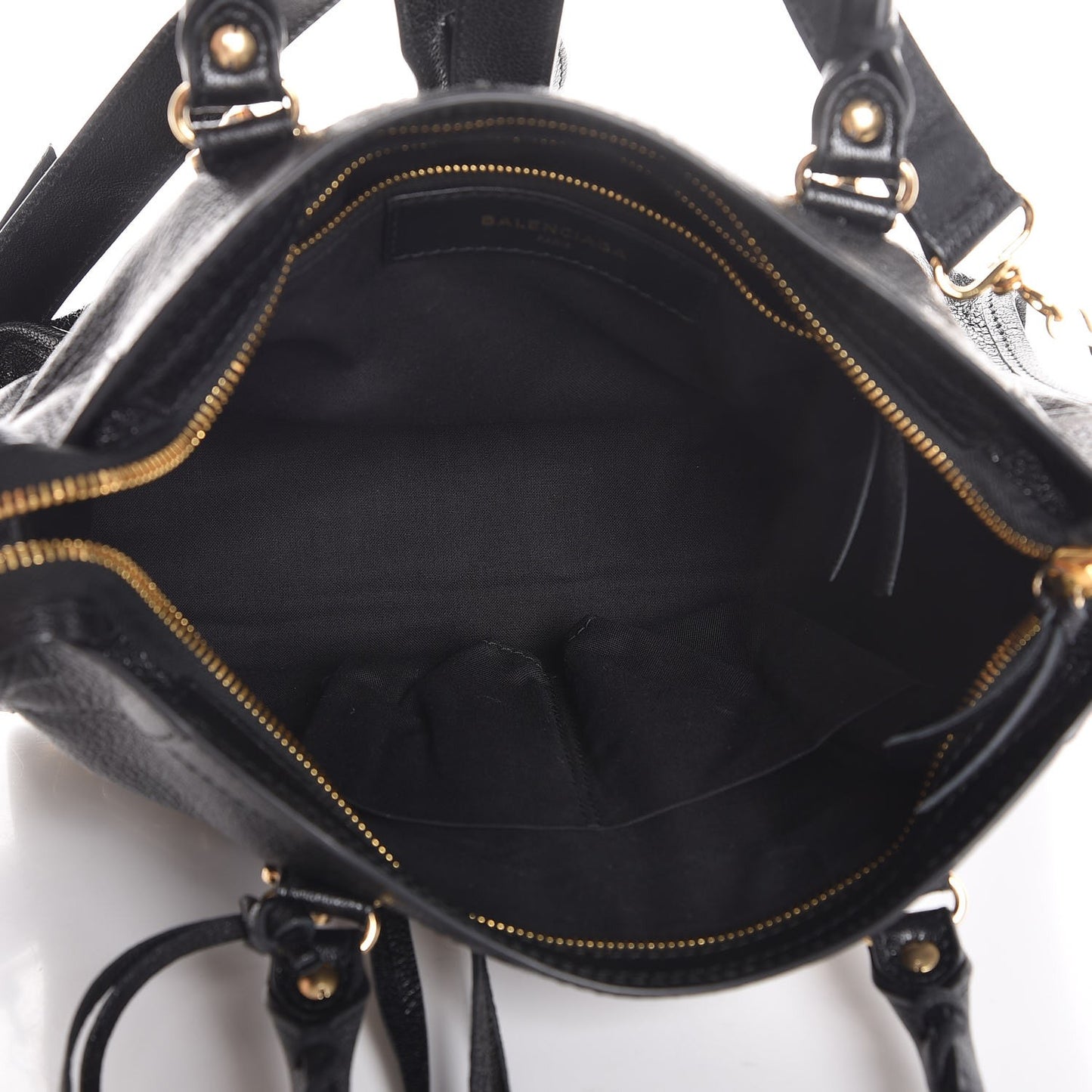 Chevre Gold Metallic Edge Hardware S City Black