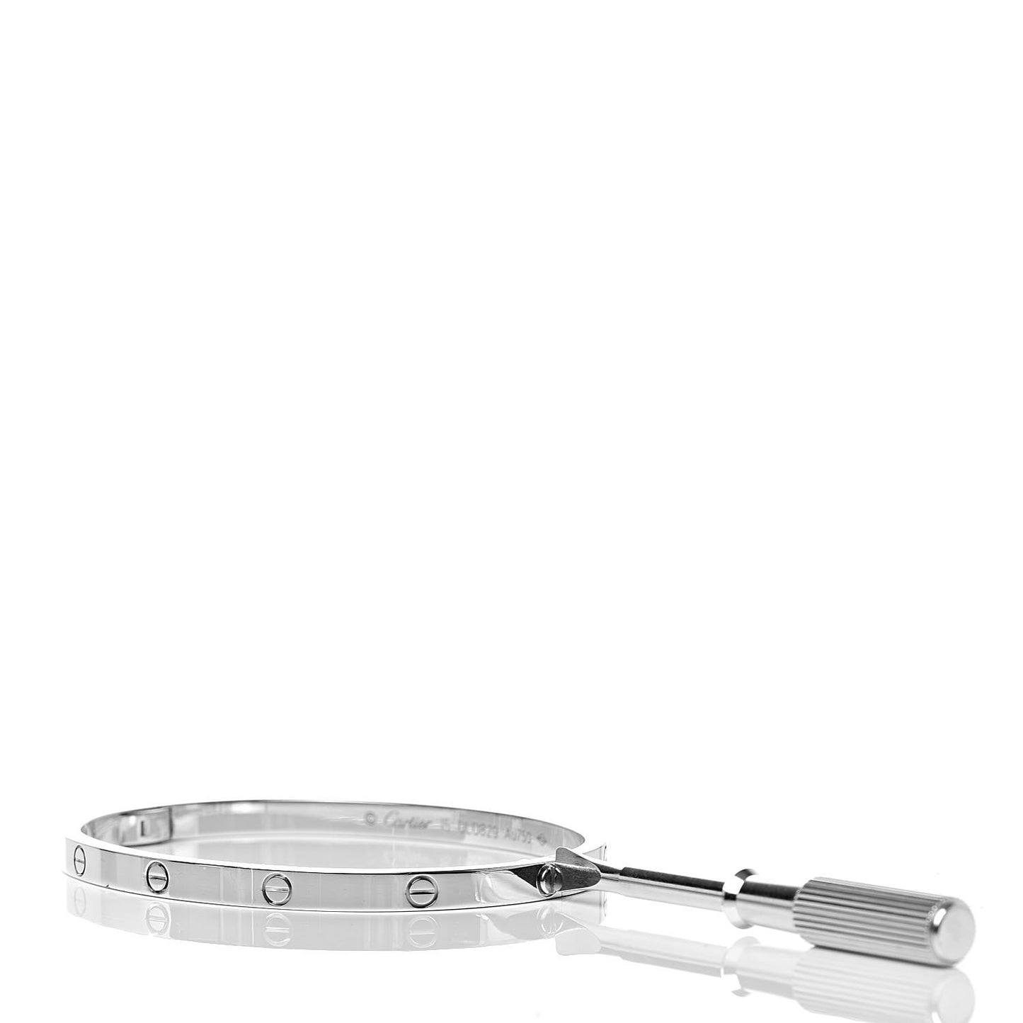 18K White Gold Small LOVE Bracelet 15
