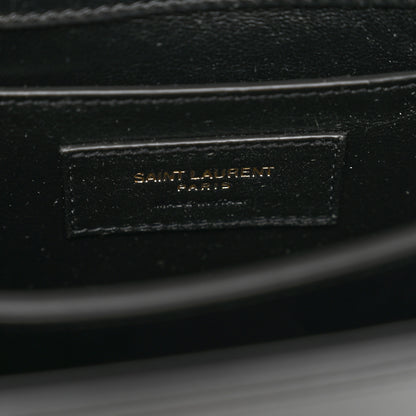 Saint Laurent Calfskin Mini Classic Monogram Cassandra Top Handle Black 7 of 10